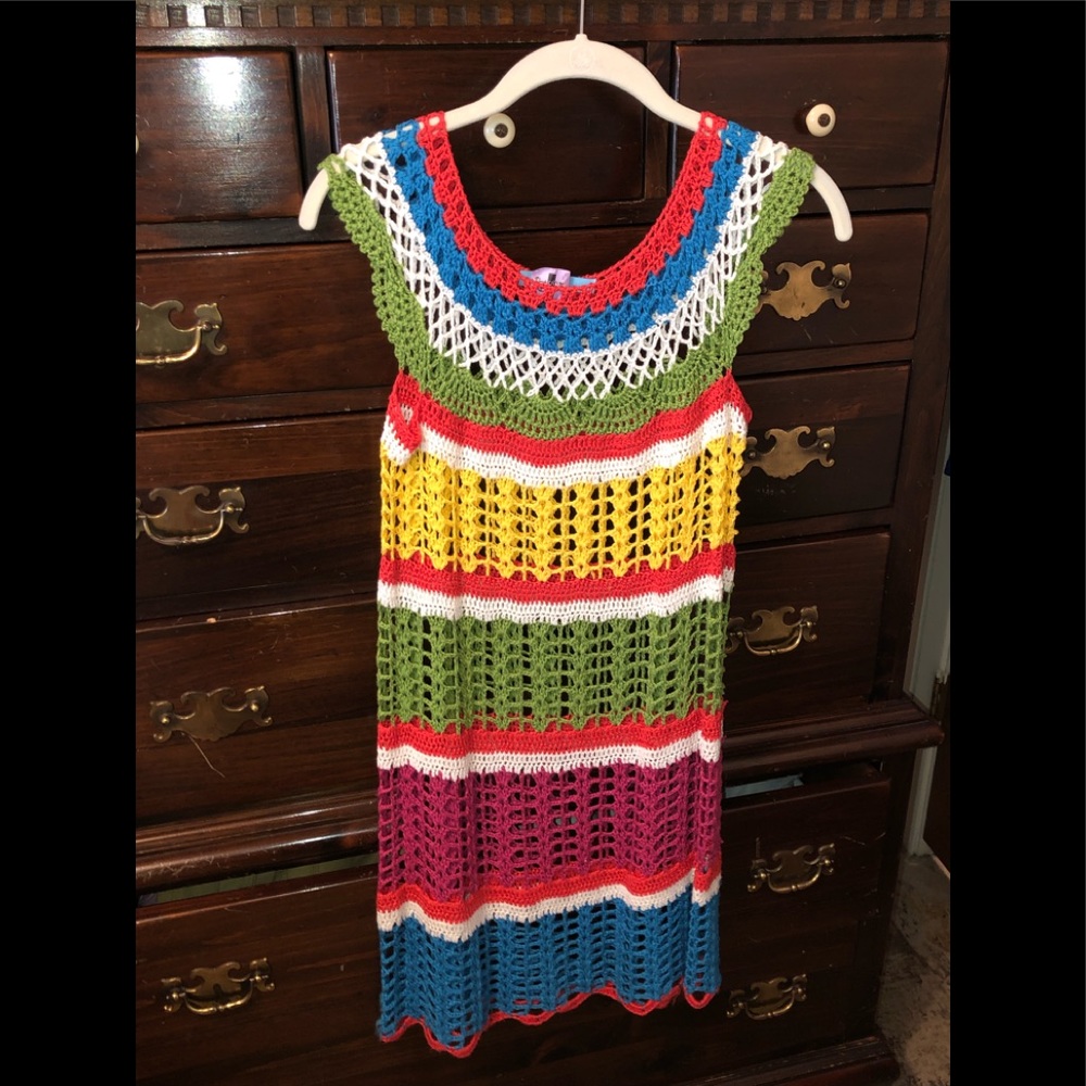 Colorful crochet tunic